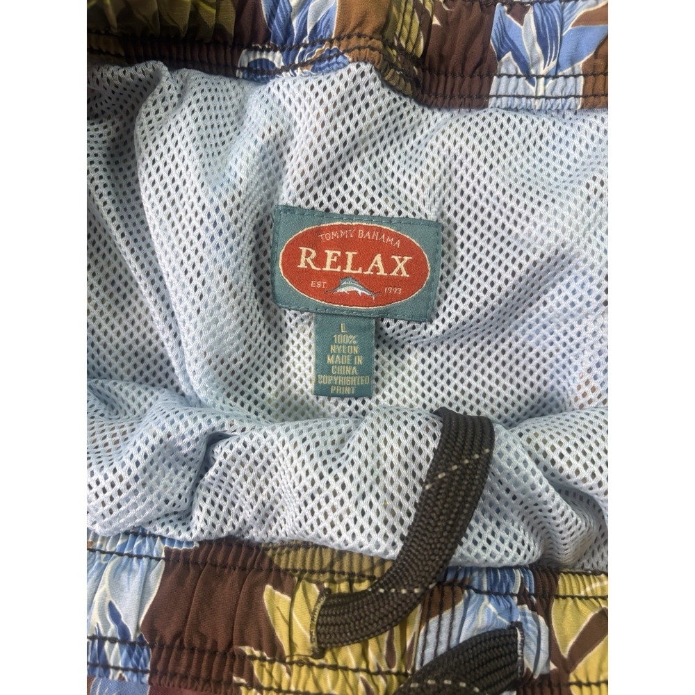 Tommy Bahama Relax Tropical Floral Swim Trunks Men's Size L Lined Tie 34x6 - Picture 2 of 9